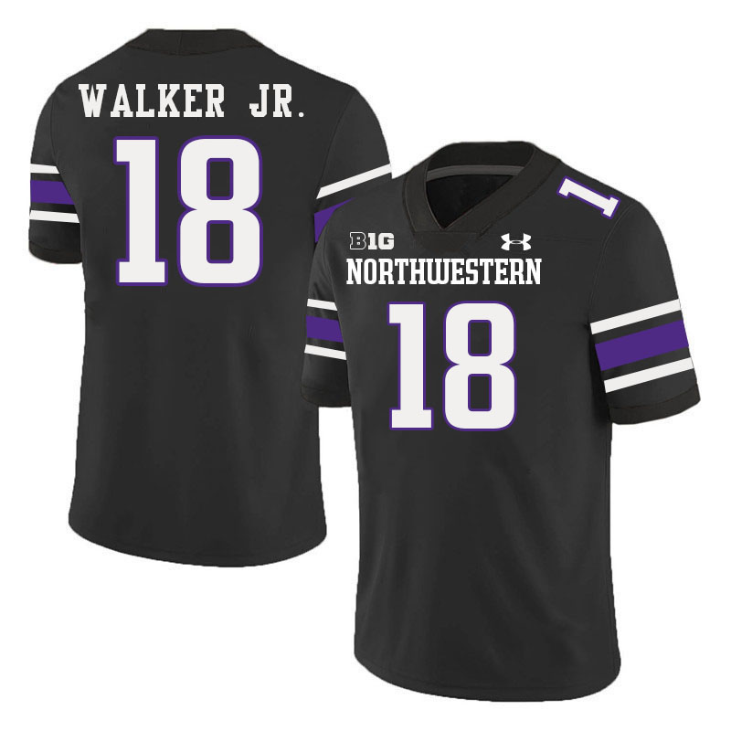 Northwestern Wildcats #18 Anthony Walker Jr. College Football Jerseys Stitched-Black